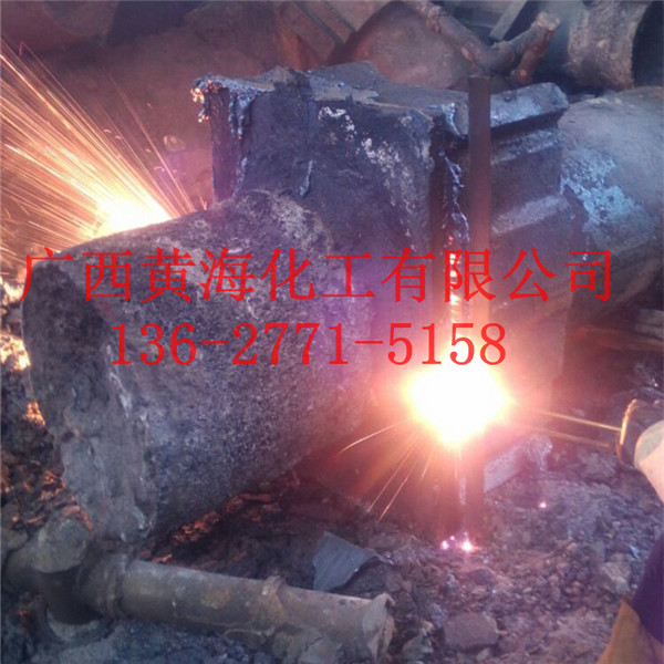 混配天然气切割1.2米铸钢冒口现场